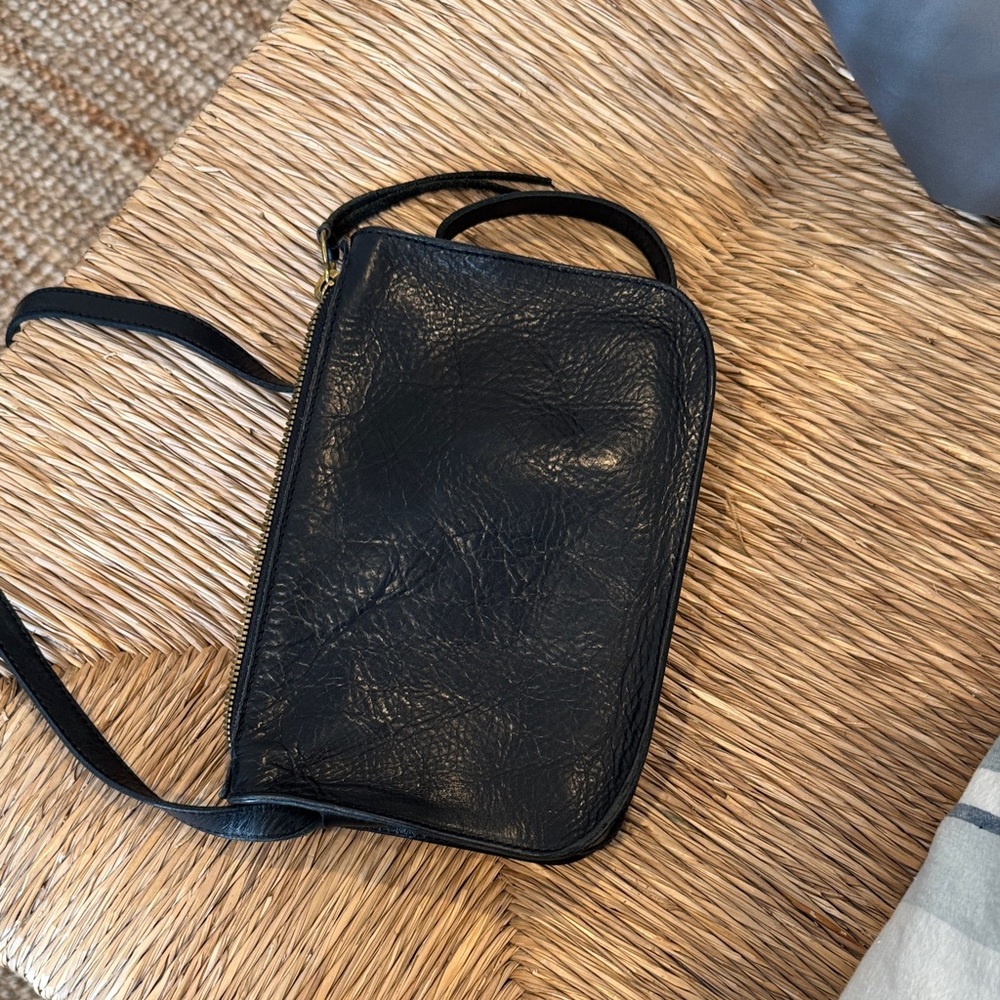 Madewell Black leather Crossbody Bag